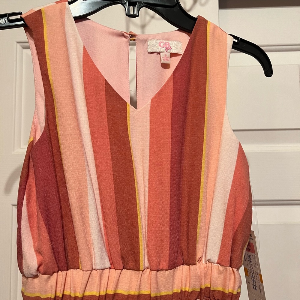 GB girl striped jumpsuit